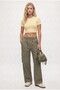 Women's New Serra 100% Cotton Butter Yellow Crop Top - 2