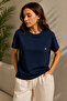 Short Sleeve Oysho T-Shirt with Accessories – Navy Blue - 2