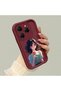 Tecno Spark 20 Pro 4g Compatible Case Camera Protector Burgundy Silicone Couple Phone Case Girl Pattern - 2