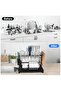 Dish Drying Rack, Adjustable 2 tier Dish Drying Stand, Stainless Steel Dish Drainer with Cutlery Rack Cup Rack, Sink Organizer for Water conduction design - 3