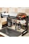 Over The Sink Dish Drying Rack Organizer Black - 2