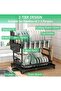 Kitchen Dish Dish Storage Rack with Draining Board, Knives and Forks - 2