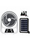8-Inch Rechargeable Solar-Powered Fan with LED Light