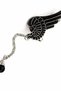 Ear cuff earring, Hawk Wing model with black bead - 2
