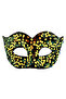 Gold Color Sequin Sequin Embroidered Prom Mask - 3