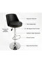 Bar Stools, PU Leather Lined Swivel Bar Stools with Backrest and Metal Frame, Counter-Height Bar Chairs for Kitchen Island Pub Black - 5
