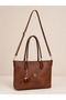 Women's Shoulder Bag Crossbody Strap Premium Soft Textured Raven Large Volume 4 Compartments 40X27X10 cm - 8