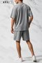Bklyn Printed Oversize Unisex T-Shirt & White Shorts Set - 4