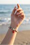 Natural Stone & Enamel Strawberry Pendulum Bracelet - 3