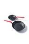 2 Piece Swiss Coating Frying Pan Set, 20 and 26 CM, Non-stick, Oven Safe & Dishwasher Safe, Induction Compatible, PFOA PFOS Free - Black with Red Handles - 7