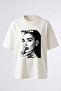 Dua Lipa_1 Design Printed Oversize White T-Shirt