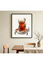 Giant Turkish Tea Glass 30x40 Gallery Wrapped Canvas Print | Whimsical Chefs Wall Art | Turkish Çay Kitchen Decor - 2