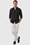 Black 100% Cotton Relaxed Fit Men's Shirt – Summer Breathable Modern Shirt 2602611 - 4