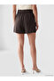 Lcw Vision Brown Belted Pleated Women's Shorts - 4