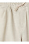 Beige Elastic Waist Regular Fit Boys' Shorts - 2