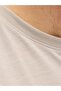 Men's Beige Jjedover Denim Tee Ss O-Neck Sn Pls Large Size T-Shirt - 6