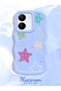 Vivo Y27S Compatible Case Camera Protector Blue Silicone Couple Phone Case Star Pattern - 2