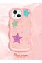 iPhone 13 Compatible Case Camera Protector Pink Silicone Couple Phone Case Star Pattern - 2