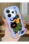 Redmi Note 14 4g Compatible Case Camera Protector Blue Silicone Couple Phone Case Cat Pattern