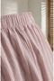 Viscose Fabric Striped Skirt with Elastic Waist 0348-04 Claret Red - 4