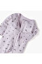 Floral Print Sleepsuit with Long Sleeves and Zip Closure - 3