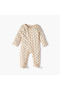 Printed Sleepsuit with Long Sleeves and Zip Closure - 2