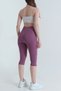 Women's High Waist Lycra Capri Leggings with Phone Pocket Detail and Push-Up Effect - 5