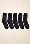 Men's Dark Gray Seamless Scented 5-Piece Long Sock Set