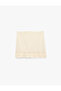 Slim Fit Embroidered Ruffled Lace Detailed Mini Crochet Pencil Skirt