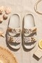 Beige Slippers with Accessory Detail - Soft Sole Casual and Beach Slippers - 2