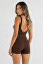 Body-Hugging Backless Gathering Bodysuit Sports Yoga Leggings Jumpsuit - 2