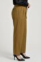 Women Regular Fit Solid Straight Pants, Tan - 3