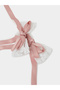 Pack Of 2 - Girls Pink Lace Bow Hair Clips - 2