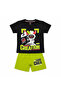 Boys' Summer Astronaut Patterned T-Shirt and Shorts Set - 3
