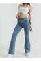 Women's Snow Wash High Waist Spanish Jean Pants Stretchy - 3