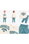 Boy's Seasonal Top and Bottom Set 100% Cotton - 2