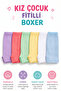 Girl's Boxer Ribbed Boxer Cotton Flexible Mixed Color (Passion Authorized Seller) – 5 Pieces - 2