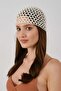 Perforated Summer Knitted Beanie Y8256 Ecru