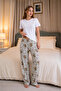 Women's 100% Cotton Combed Short Sleeve Pajama Set - 5