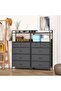 5-Drawer Fabric Dresser, Tall Storage Organizer - 6
