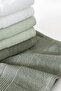 Balera 6-Piece 100% Cotton Hand & Face Towel Set - Sage/Ecru/Green - 3