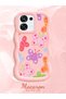 Oppo A6 Pro 5g Compatible Case Camera Protector Pink Silicone Couple Phone Case Butterfly Pattern - 2