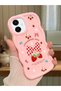Samsung Galaxy A06 Compatible Case Camera Protector Pink Silicone Couple Phone Case Strawberry Pattern