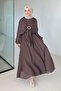 Buckle Skirt Suit - Brown