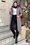 Roselia Long Quilted Coat Gray 6157 - 4