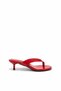 Hipop Red Patent Leather Flip Flops Women's Heeled Shoes