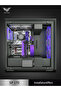 black SP170 Graphics Card Mount, Height-Adjustable Vertical Graphics Card Mount with ARGB Lighting E - 5