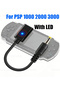 black USB C Cable for PSP1000 2000 3000 Console Charging Adapter Type C LED Converter for PSP 3000 G - 7