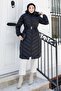Roselia Long Quilted Coat Black 6157