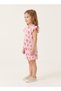 Girls Pink Tulip Print Shorts Set - 3